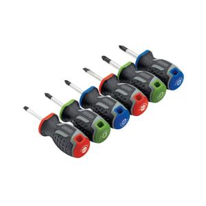 SET, ASSORTIMENT DE 6 TOURNEVIS COURTS COMPACTES TOM POUCE STUBBY