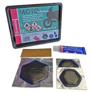 KIT REPARATION PNEU MOTO TUBELESS, RUSTINES - 5 PIECES