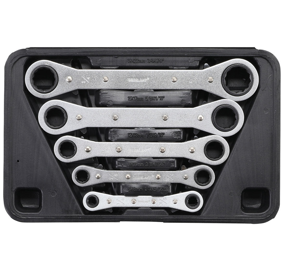 CLE POLYGONALE EN POUCES OEIL A CLIQUET JEU DE 5 CLES