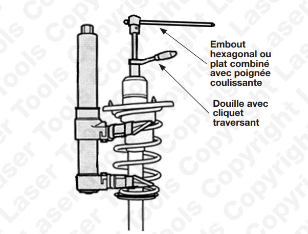 démontage de têtes d'amortisseurs