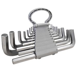 JEU CLES MALES 6 PANS ALLEN BTR LONGUES EN POUCES 1/16" A 3/4"-17 PCS