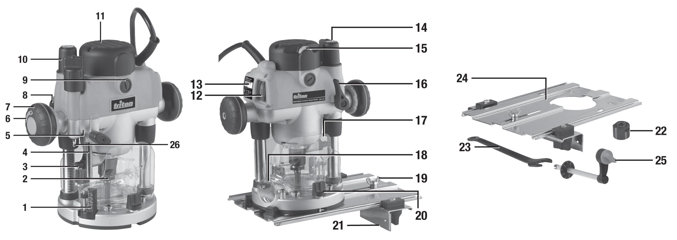 Manuel d'utilisation défonceuse de précision TRITON bi-mode plongeante 1400  w