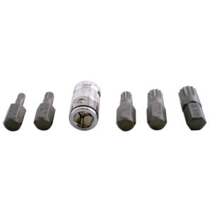 EMBOUTS LASER TOOL CHROME VANA XZN SPLINE M5 A M12 ADAPTATEUR 3/8"