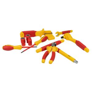 COFFRET 26 OUTILS ISOLES 1000 VOLTS GS VDE ET DOUILLES 3/8"