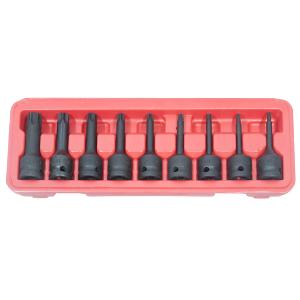 COFFRET 9 DOUILLES EMBOUTS IMPACT TORX MALES A CHOC 1/2" T20 à T70