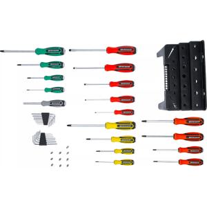 LOT 44 PCS TOURNEVIS PLATS CRUCIFORMES + EMBOUTS + CLES MALES ALLEN 