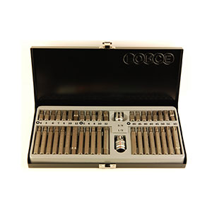 COFFRET DE 42 EMBOUTS TORX -  XZN - 6 PANS AVEC DOUILLES 1/2 et 3/8