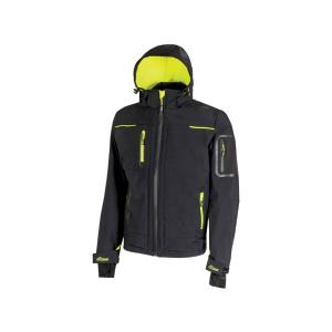 VESTE DE TRAVAIL SPACE SOFTSHELL IMPERMEABLE BLACK CARBON U-POWER