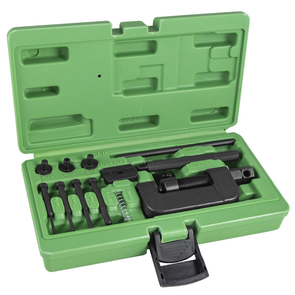 outil kit de rivetage extracteur séparateur de chaîne moto présentation  détaillée et mode d'emploi 
