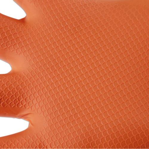 Gants jetables nitrile Grip orange pour Professionnels