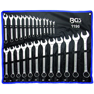 TROUSSE DE 25 CLES MIXTES DE BGS TECHNIC 6 à 32 mm FINITION CHROMEE 