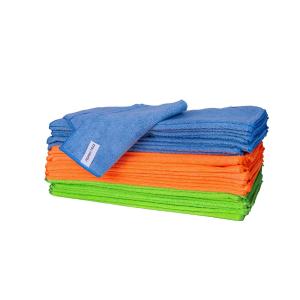 LOT DE 36 CHIFFONS MICROFIBRES 400X400 MM MULTI-USAGES REUTILISABLES