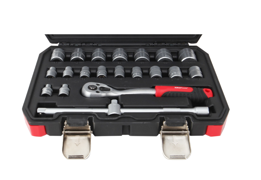 COFFRET DE DOUILLES METRIQUES ET ACCESSOIRES 3/8" - 35 PIECES