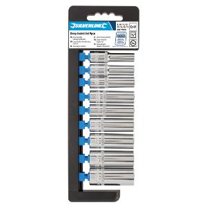 DOUILLES METRIQUES PROFONDES CARRE 3/8"- 9 DOUILLES