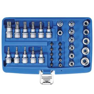 EMBOUTS ET DOUILLES TORX (34 pièces) EN COFFRET BGS CARRE 3/8