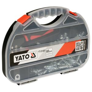 KIT CHEVILLE MOLLY AVEC PINCE, ASSORTIMENT 60 CHEVILLES METALLIQUES