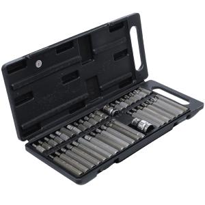 EMBOUTS TORX 6 PANS ET XZN COFFRET DE 40 EMBOUTS AVEC DOUILLES 