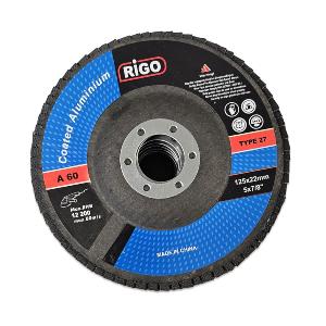 LOT 10 DISQUES PLATS A LAMELLES ALUMINIUM 125 MM GRAIN 60