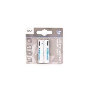 PILES AAA RECHARGEABLES USB-C Li-ION 1,5V 250mAh/900mWh - 2 PIECES