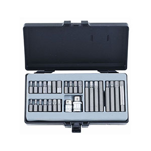 EMBOUTS TORX 6 PANS et XZN MULTIDENTS COFFRET DE 28 Pièces