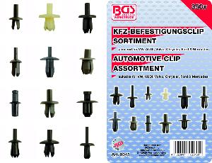 ASSORTIMENT BGS TECHNIC 350 CLIPS DE FIXATION, VW, AUDI, FORD, MERCED