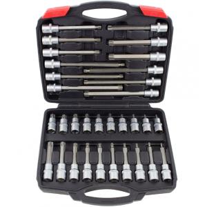 ASSORTIMENT EMBOUTS TORX T20 à T70 LONGS DE 55 à 200 COFFRET 1/2