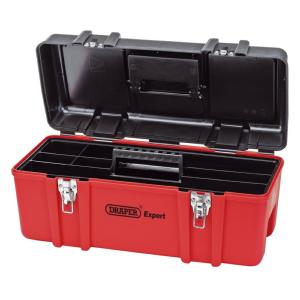 BOITE CAISSE A OUTILS VIDE AVEC PLATEAU RANGEMENT, 580 X 265 X 250 MM