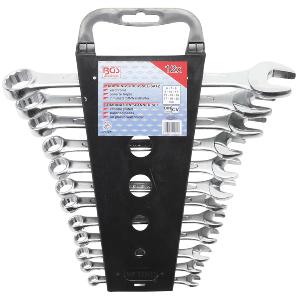 STAND DE 12 CLES MIXTES BGS TECHNIC  DE 6 à 22 mm CHROMEES SATINEES
