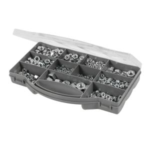 ASSORTIMENT DE 228 ECROUS FREINS (NYLSTOP) DIN 985 DE M3 à M16