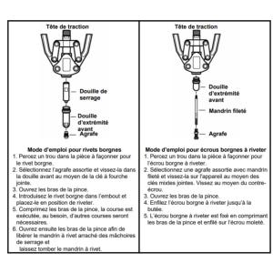 PINCE A RIVETS ET A INSERTS 2 BRAS BGS TECHNIC