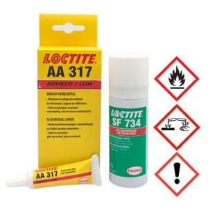 COLLE ADHESIF VERRE METAL LOCTITE 317