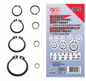 CIRCLIPS EXTERIEURS DE 3 A 32 ASSORTIMENT DE 300 CIRCLIPS