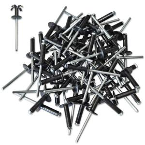 RIVETS ECLATEURS NOIRS TETE LARGE 4.8 x 20