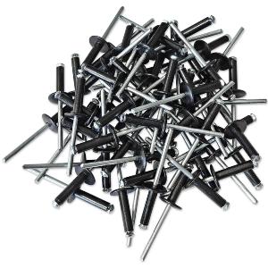 RIVETS ECLATEURS NOIRS TETE LARGE 4.8 x 20