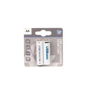 PILES AA RECHARGEABLES USB-C Li-ION 1,5V 1733mAh/2500mWh - 2 PIECES