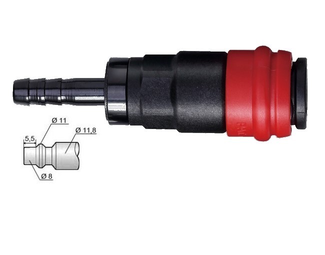 Raccord à Levier Pour Air Comprimé – Largeur Nominale 7,2 Mm – Laiton MS58 – Pour Gonflage Pneus Camions, Voitures, Engins