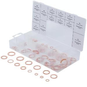 ASSORTIMENT BGS BAGUES, RONDELLES, 75 JOINTS D'ETANCHEITE EN CUIVRE