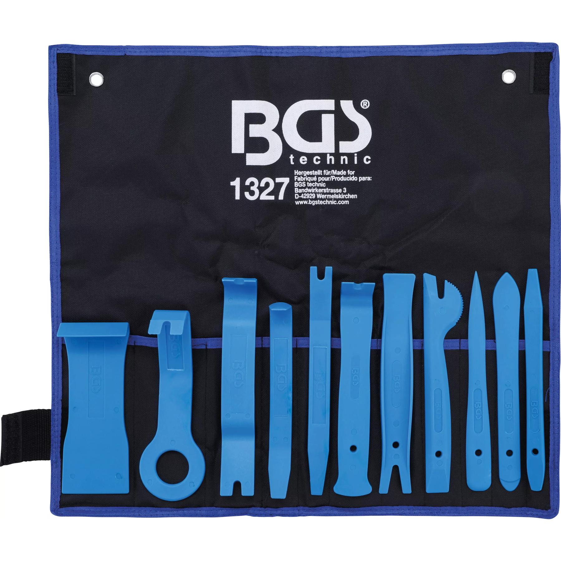 kit d'outils bgs technic pour depose clips habillages et garnitures