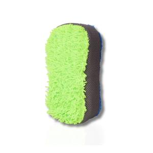 EPONGE MICROFIBRE DE LAVAGE ET NETTOYAGE AUTO 3 EN 1 - 220X110X50 MM