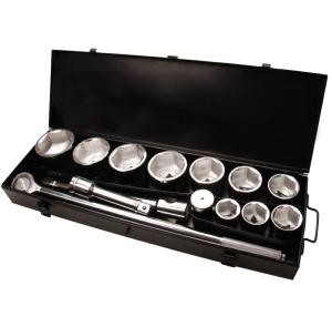 COFFRET POIDS LOURDS CARRE 1 POUCE - DOUILLES 6 PANS 36 A 80 MM