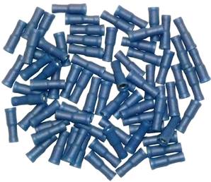 COSSES ELECTRIQUES FEMELLES RONDES BLEUES Ø 4 - SACHET DE 75 COSSES