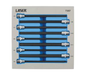 JEU LASER TOOL D'EMBOUTS HEXAGONAUX 6 PANS EXTRA LONGS 200mm