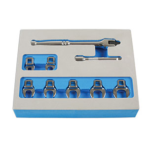 JEU LASER TOOL CLES PLATES A TUYAUTER  DE 7 A 14 CARRE 1/4