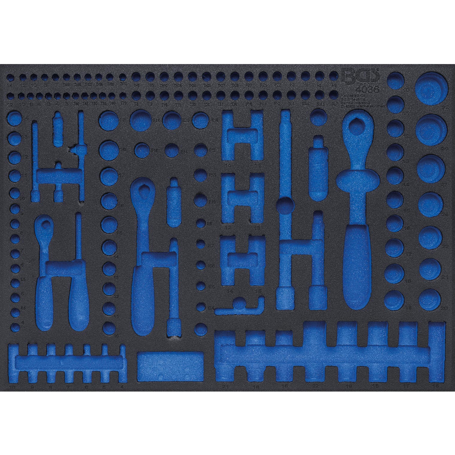 Lot De 4 Inserts En Mousse Pour Servante D'atelier SATA - Universels, Faciles à Découper - Résistants Aux Solvants Et Anti-glissement