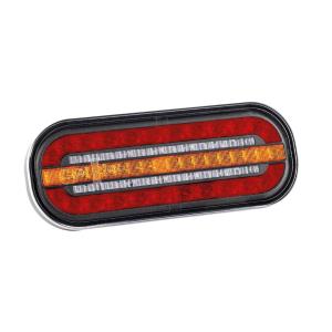 FEU ARRIERE RECTANGULAIRE UNIVERSELLE 3 FONCTIONS LED 12/24V