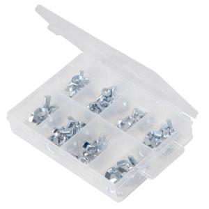 ECROUS A AILETTES, PAPILLON (OREILLES) - ASSORTIMENT 40 PIECES