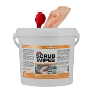 POT DE 100 LINGETTES NETTOYANTE SCRUB WIPES EXTREME MAINS ET SURFACES