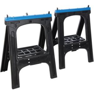 TRETEAUX 2 PIECES ROBUSTES PLASTIQUES 200KG ANTIDERAPANTS REPLIABLES