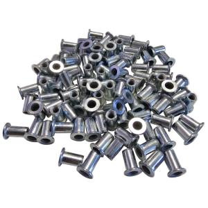 INSERTS FILETES (ECROUS A SERTIR) 4 MM TETE PLATE ACIER - LOT de 100