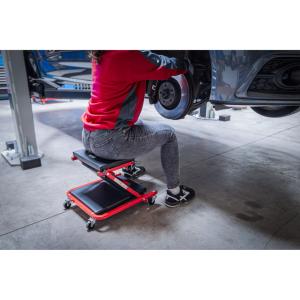 PLANCHE A ROULETTES, CHARIOT DE VISITE PLIABLE TABOURET ATELIER 150kg